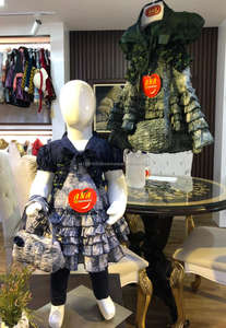 Vestido de algodón para bebé, con monedero, estampado con volantes, con bolsa, elegante - Product Image 5