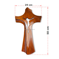 Sculpture Feng Shui en bois d'érable sculpté, croix de 50 cm avec l'Esprit Saint, origine Europe, décoration d'intérieur