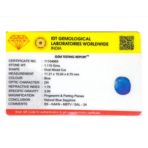 Loose 5.55 Carat Royal Blue Sapphire Gemstone for Fine Jewelry - Product Image 4