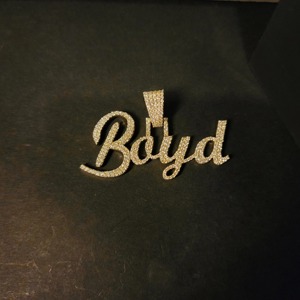 Iced Out Moissanite Name <b>Pendant</b> Personalized 925 Sterling <b>Silver</b> Gold Plated Luxury Hip Hop Jewelry - Product Image 4