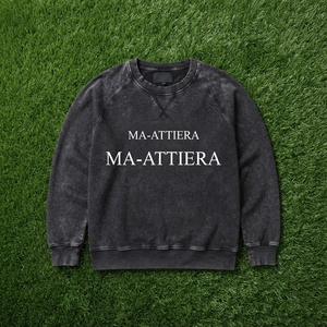 Mens <b>Black</b> Acid Wash Crewneck <b>Sweatshirt</b> With Text Print Casual Streetwear Pullover Top - Product Image 6