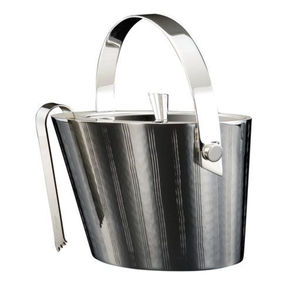 Cubo para hielo de acero inoxidable martillado de doble pared con pinzas y tapa, accesorios de barra aislados de primera calidad a precio de fábrica - Product Image 2