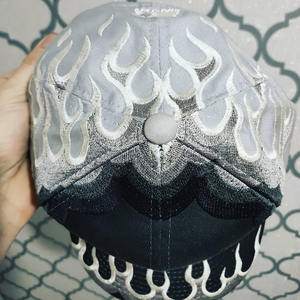 Casquettes de baseball ajustées unisexes personnalisées avec broderie 3D en relief, sportives, 100% coton, logo flamme, snapback - Product Image 6