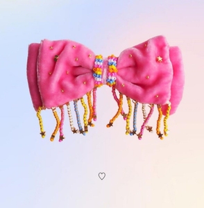 Barrette à cheveux florale rouge de luxe, nœud long en ruban, faite à la main, écologique, élégante, accessoires de cheveux de mariage pour femmes et filles - Product Image 2