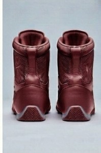 KLTW INT'L KL-BS-001 Chaussures de lutte montantes pour hommes, bordeaux, tige en PU, doublure en mesh, semelle extérieure en caoutchouc, baskets d'entraînement de combat, salle de sport, ring - Product Image 5