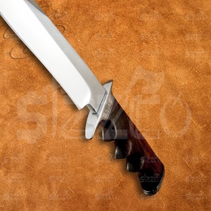 Cuchillo de Caza y Camping de 10 Pulgadas, Hecho a Mano, con Punta de Clip, Acero D2 Oakmont, Cuchillo EDC Utilitario OEM con Funda de Cuero, el Mejor Regalo - Product Image 3