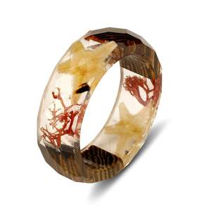 Contemporary Luxury Resin <b>Wood</b> <b>Napkin</b> <b>Rings</b> Fashionable Finger Design - Product Image 5