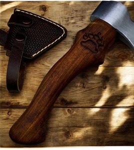 Hacha Vikinga de Acero al Carbono Forjada a Mano con Mango de Madera de Palisandro, 14 Pulgadas de Longitud Total, para Camping y Bricolaje - Product Image 6
