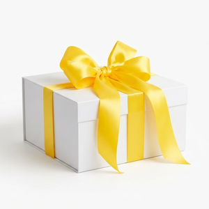 Yellow 25mm Single Face Satin Ribbon Supplier 5 Rolls x 8 Meter Pack for Gift <b>Boxes</b> Floral Displays <b>Wedding</b> Presentation Styling - Product Image 1