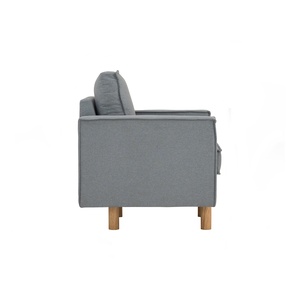 Fauteuil une place de style Mid-Century avec structure en bois massif et rembourrage respirant en mousse pour appartement, villa, maison, hôtel - Product Image 3