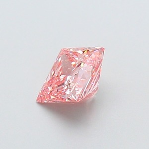 Diamant de laboratoire CVD rose intense fantaisie taille princesse 1 carat, clarté VS1, excellente finition, pierre carrée radiante non montée - Product Image 3