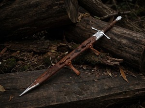 Épée Viking en Cuivre Damas Personnalisée – Épée Médiévale Forgée à la Main, Cadeau, Décoration Murale pour Mariage, Anniversaire - Product Image 5