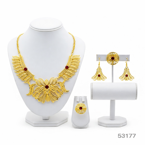 Collar de Moda para Mujer de MOLL JEWELLERS, Elegante, Chapado en Oro, con Circonita Natural, Cadena de Cuerda Sólida, Certificado por Terceros, Ideal para Bodas - Product Image 1