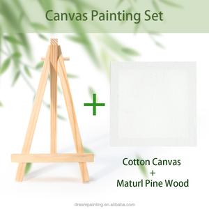 Fournitures d'art Mini toile et chevalet d'art Set 100% coton Toiles d'art pour la <span class=keywords><strong>peinture</strong></span> Chevalet en bois portable pour la <span class=keywords><strong>peinture</strong></span> - Product Image 6