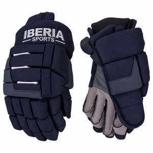 ถุงมือฮอกกี้น้ำแข็ง IBERIA รุ่นพรีเมียม สีน้ำเงินกรมท่า พร้อมแผ่นรองป้องกัน ถุงมือสำหรับผู้เล่นฮอกกี้ รับผลิตตามสั่ง (OEM) ขายส่ง - Product Image 1