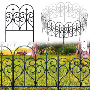 Panneau de clôture de jardin décoratif en métal, bordure à motifs floraux et papillons pour la protection des plantes dans la pelouse, la cour et le patio - Product Image 3