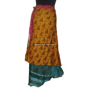 Nueva Falda Larga de Seda India al por Mayor, Reversible, Estilo Vintage, Mágica, de 38 Pulgadas de Largo, Tipo Halter, Vestido Tubo, Estilo Bohemio Indio - Product Image 2