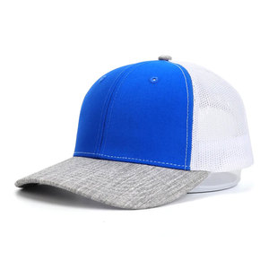 Gorras Trucker para Hombre, Ropa de Exterior, Logotipo Personalizado OEM, Precio de Fábrica, Modernas, Transpirables, Elegantes, Azules y Blancas, de Malla, Ajustables - Product Image 1