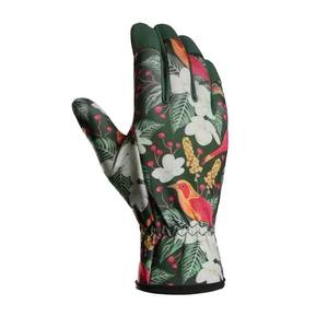High Quality Leather Gardening Construction Working <b>Gloves</b> Leather Anti-Slip Printed Cotton Back Certified Gardening Work - Product Image 3