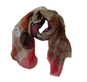 Hot Selling Luxury Brand New Fashionable Circle Art Scarves <b>Shawls</b> 100% Modal Linen Digital Printed Stylised Design Soft Texture - Product Image 1