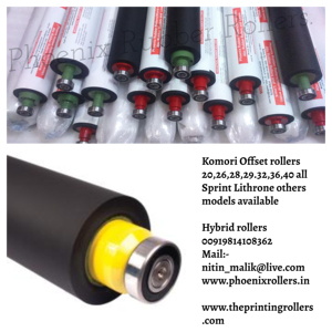 Phoenix ABC Komori Offset Rubber Roller Lithrone Sprints Hybrid German Jointless Tech UV Ready 1 Yr Warranty High Quality 28 Yrs - Product Image 2