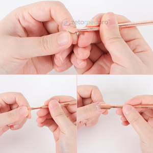 Empujador de Cutículas Profesional para Manicura, Herramienta de Limpieza de Cutículas de Acero Inoxidable, Herramienta de Belleza para el Cuidado de las Uñas - Product Image 5