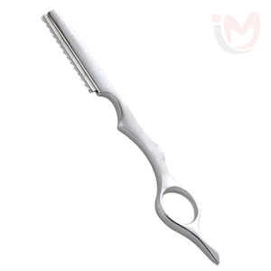 Professional Barber Hair Cutting Stainless Steel Wood Handle <b>Single</b> <b>Blade</b> <b>Razor</b> Salon Styling Tool - Product Image 3