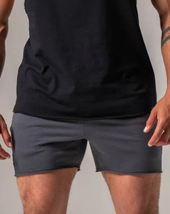 Pantalones Cortos Ligeros de Algodón para Hombre, Color Sólido, Cintura Media, con Cordón, Casuales, Transpirables, Tejido de Punto, 180 g - Product Image 5
