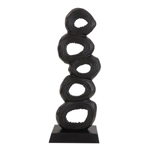 Escultura abstracta de lujo en oro sobre base para decoración de sala de estar, pieza de arte moderno y centro de mesa decorativo de la India. - Product Image 4