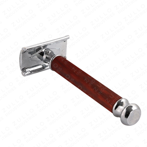 Eco Friendly Wooden Handle Twin Blade Safety Razor Premium Stainless Steel Grooming Tool for <b>Men</b> - Product Image 6
