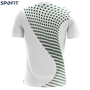 Maillot de football unisexe personnalisé, 100% polyester, antibactérien, séchage rapide, respirant, nom et numéro d'équipe personnalisés - Product Image 2