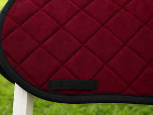 Almohadilla de Terciopelo Premium Acolchada para Silla de Montar, Transpirable, para Salto Ecuestre, con Relleno de Espuma, Correa de Sujeción, Absorción de Impactos, Suave, Roja - Product Image 4