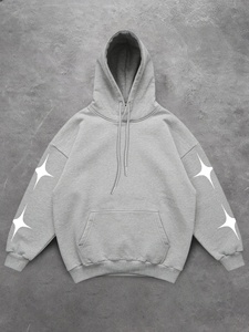Sweat à capuche surdimensionné personnalisé imprimé automne/hiver 100% coton polaire respirant et à séchage rapide pour hommes et femmes - Product Image 1