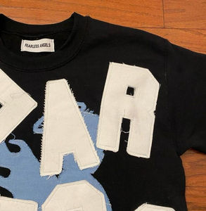 Camisetas de Hombre de Manga Corta con Hombros Caídos, Estilo Streetwear, Lavado Ácido, Vintage, Bordadas, Tallas Grandes, Venta al Por Mayor - Product Image 2