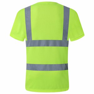 T-shirt de travail haute visibilité personnalisé avec logo, motif réfléchissant, sécurité, quantité en gros, plusieurs couleurs, respirant, imperméable, haute qualité - Product Image 4