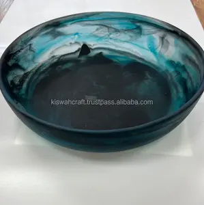 จานสลัดเรซินขนาดใหญ่แนววินเทจสไตล์หรูหราดีไซน์ทันสมัยพร้อมเนื้อหินอ่อนจานเสิร์ฟผลไม้ของหวานแบบผสม - Product Image 5