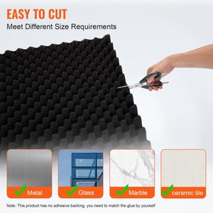Set di 4 Pannelli Acustici a Forma di Uovo 48 X 24 X 2 Pollici, Pannelli Fonoassorbenti Ignifughi per Pareti, Efficace Smorzatore Acustico - Product Image 4