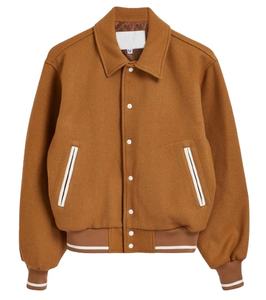 Última moda al por mayor pesado chaqueta de invierno logotipo personalizado bordado chaqueta de lana decoración de piel de calidad superior de talla grande - Product Image 1