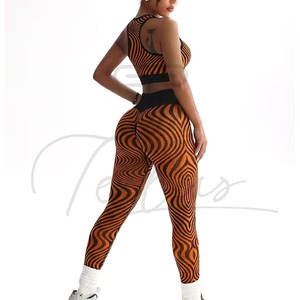 Ensemble de yoga pour femmes de haute qualité, personnalisé, pour l'été, vêtements de sport, fitness, gym, course à pied, ensembles de yoga - Product Image 5