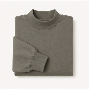 Sudadera Personalizada Gris Oliva para Mujer, Cuello Alto, Corte Relajado, Abertura Lateral, Modelo WSS-0015 - Product Image 5