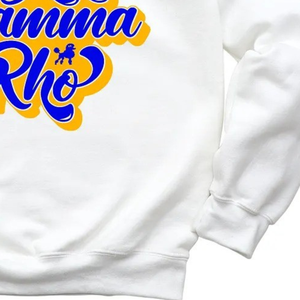 Sigma Gamma Rho <b>Retro</b> Crewneck White Color Greek Letter Sorority <b>Sweatshirt</b> Custom Printed Pullover Long Sleeve Fleece Top - Product Image 2