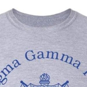 T-shirt graphique Sigma Gamma Rho, classique, à manches courtes, en coton, col rond, unisexe, avec lettres grecques, haut de sororité, vêtement personnalisé - Product Image 2