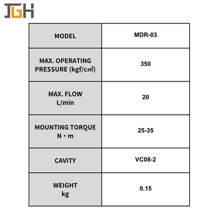 วาล์วระบายคาร์ทริดจ์ jgh MDR-03ไฮดรอลิกแบบออกฤทธิ์โดยตรง - Product Image 4
