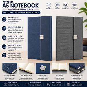 <b>A5</b> Premium <b>Notebook</b> Sewing Binding PU Textured Cover Smooth Writing Paper Portable for Office School Gift - Product Image 4
