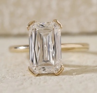 Bague en diamant Ashoka cultivé en laboratoire en or 18 carats, solitaire, pour fiançailles et mariage, pour femme, diamants remplis certifiés IGI