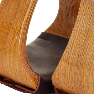 Estribos clásicos de madera dura para montar a caballo, reposapiés hechos a mano, accesorios para silla de montar, madera natural resistente - Product Image 4