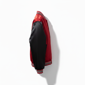 เสื้อแจ็คเก็ตวาร์ซิตี้ผ้าซาติน |   เสื้อแจ็คเก็ตเบสบอลสไตล์เรโทรคุณภาพสูง |   เสื้อแจ็คเก็ตเลตเตอร์แมนลายปะต่อหลากสี - Product Image 3
