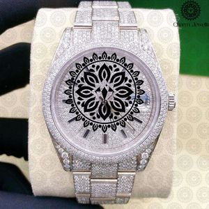 Montre de luxe Charm_Jewells en acier inoxydable, ronde, sertie de diamants, analogique, quartz, 40 mm, unisexe, tendance - Product Image 5