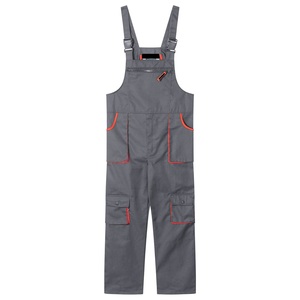 High Visibility Safety Bib <b>Overalls</b> Cotton Anti-Wrinkle Durable Unisex Workwear for <b>Construction</b> Workers - Product Image 3