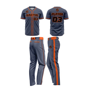 Knit Breathable 100% Polyester Men's <b>Baseball</b> Softball Uniform Short Sleeve Anti-Bacterial OEM/ODM Design Accepted <b>Baseball</b> <b>Set</b> - Product Image 1